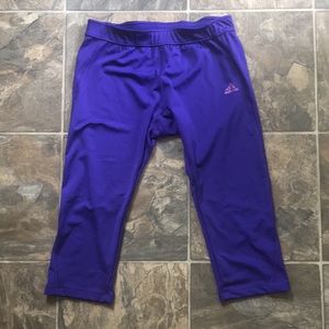 Adidas purple running capris size XL